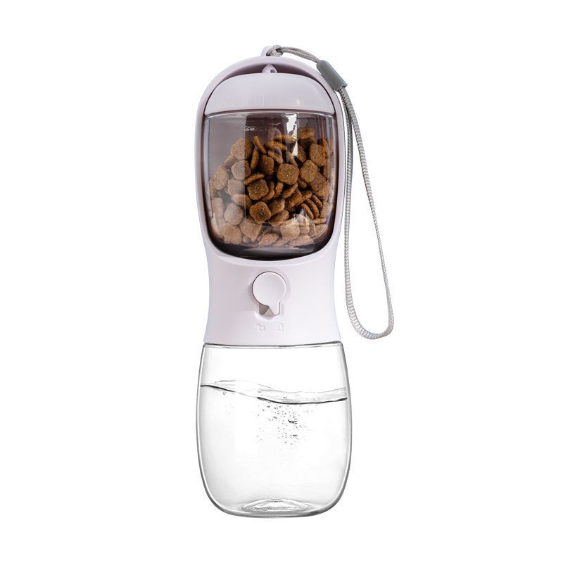 Portable 2-in-1 Pet Water Bottle and Food Container, Leak-Proof Dog and Cat Travel Feeder Cup