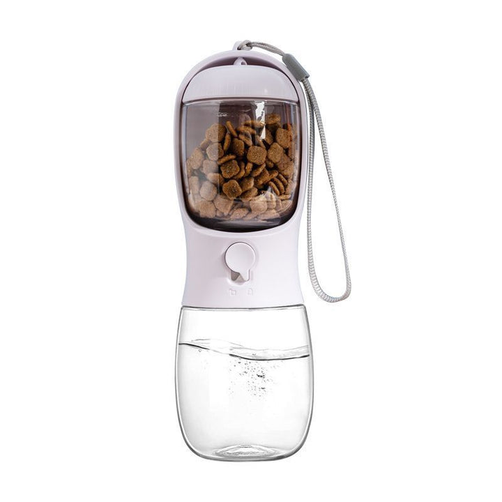 Portable 2-in-1 Pet Water Bottle and Food Container, Leak-Proof Dog and Cat Travel Feeder Cup