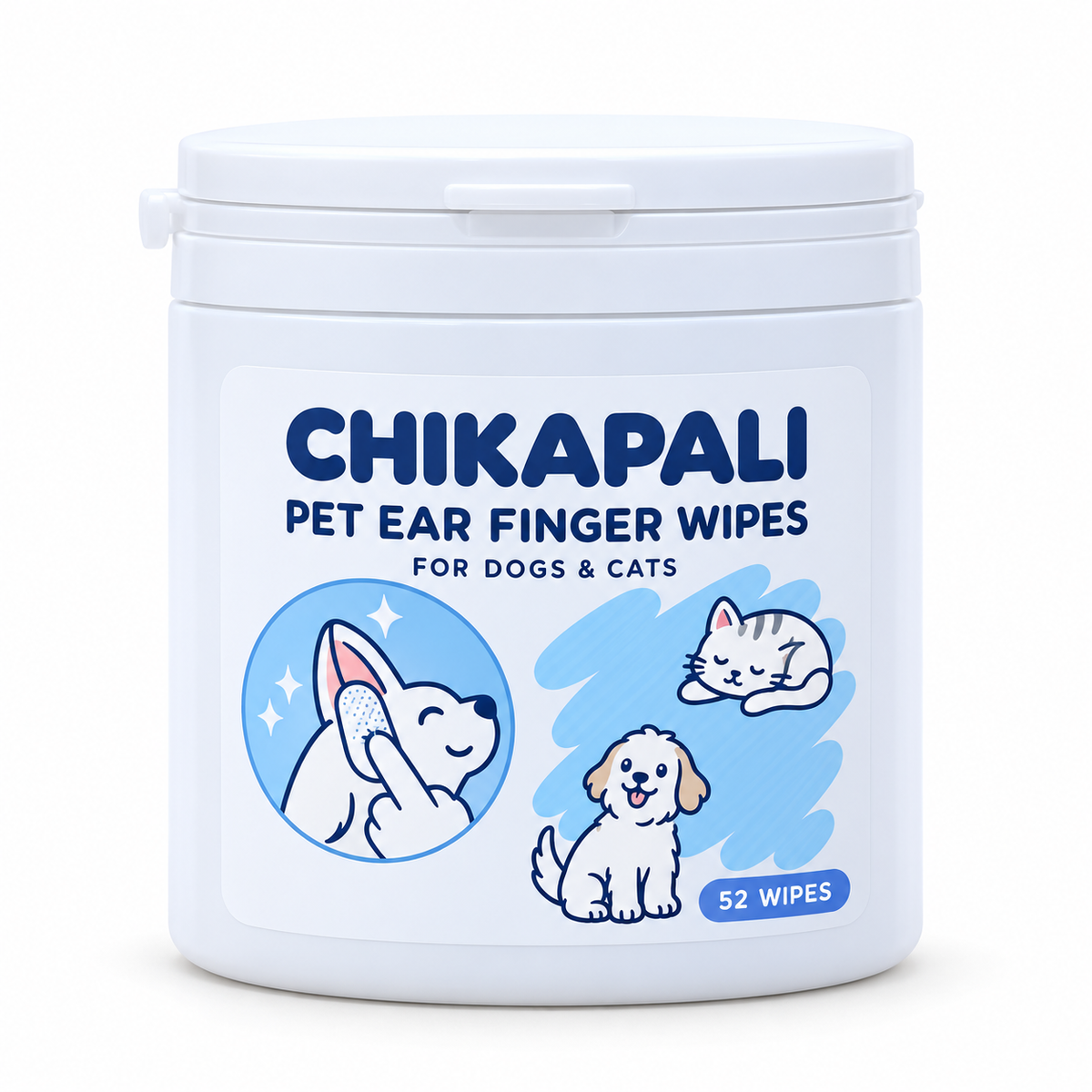 Pet Ear Cleaning Finger Wipes for Dogs and Cats