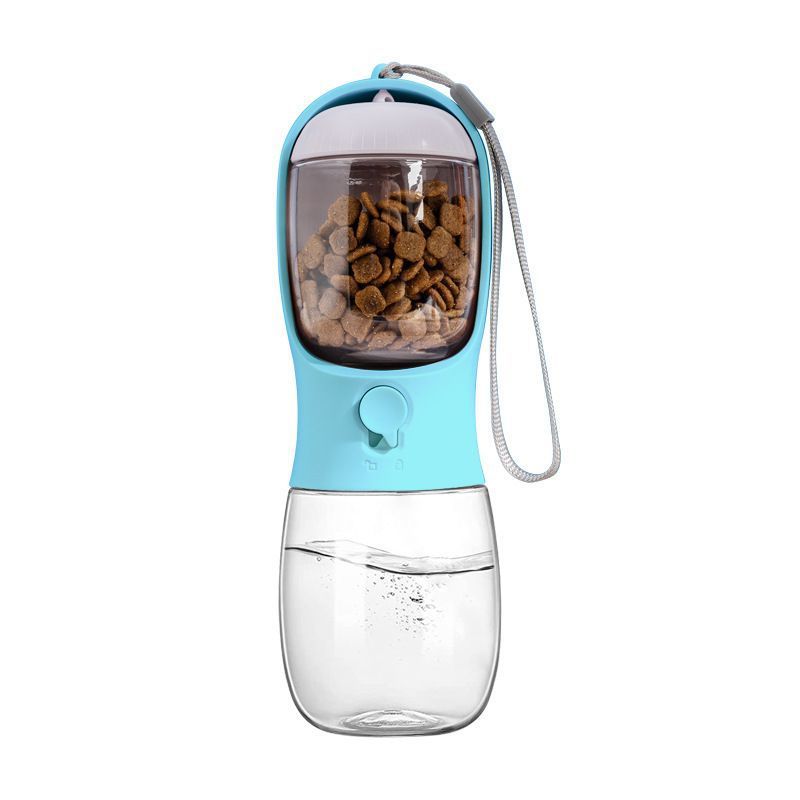 Portable 2-in-1 Pet Water Bottle and Food Container, Leak-Proof Dog and Cat Travel Feeder Cup