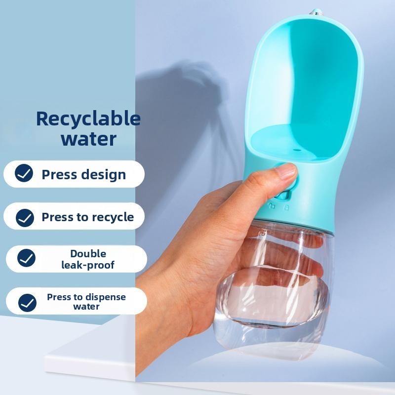 Portable 2-in-1 Pet Water Bottle and Food Container, Leak-Proof Dog and Cat Travel Feeder Cup