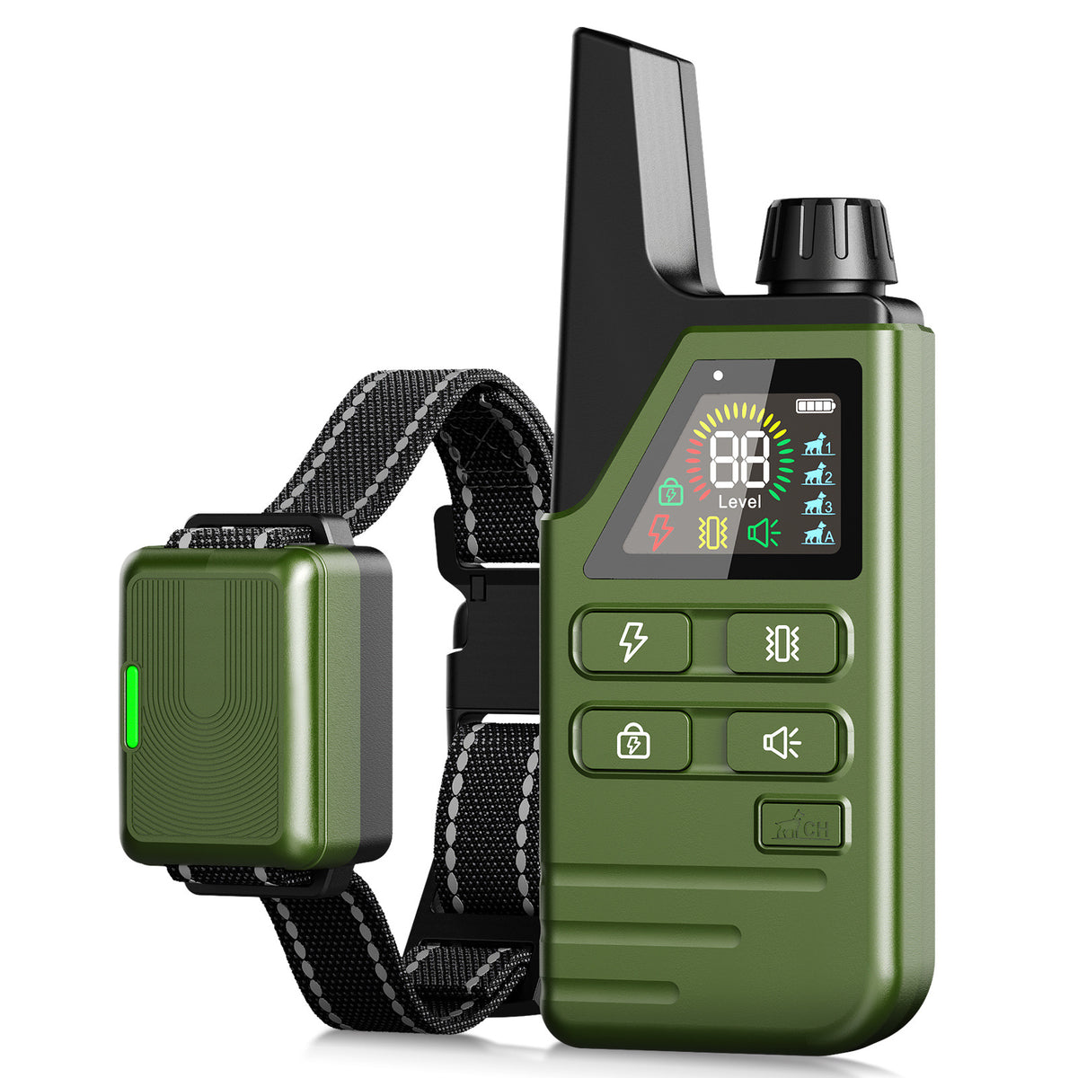 Remote Control Dog Training Collar ABS Anti-Barking Device for Puppy and Large Dog