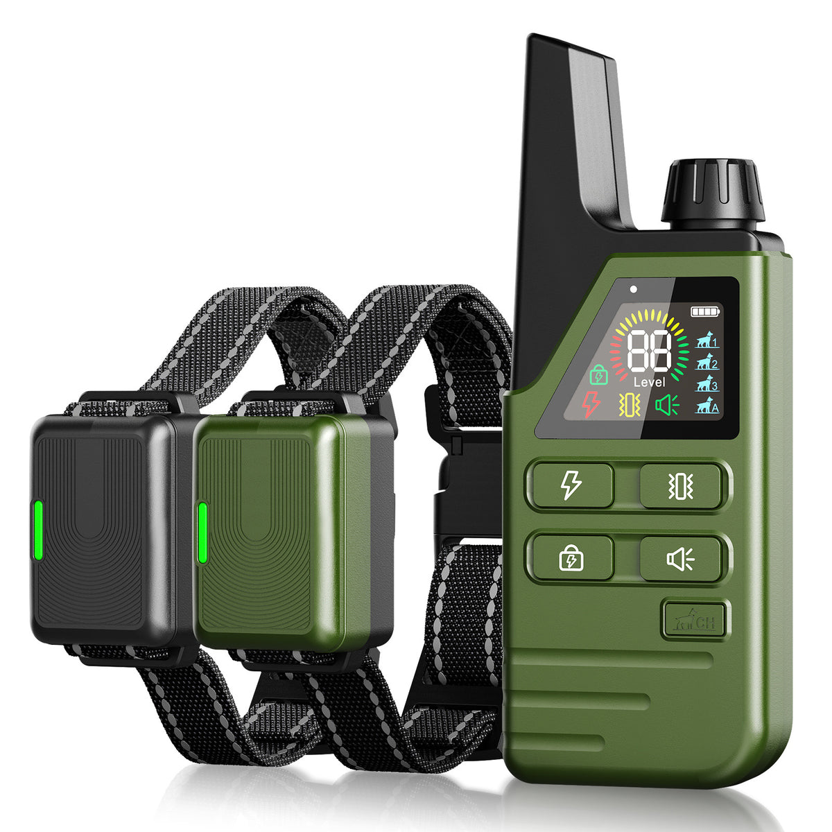 Remote Control Dog Training Collar ABS Anti-Barking Device for Puppy and Large Dog